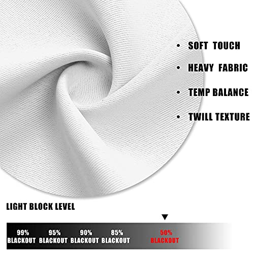 Seeglee Pure White Kitchen Small Window Curtain Valance - Room Darkening Thermal Insulated Eyelet Top Curtain Panel - 1 Piece Valance(36 W By 16 Long) #TOP2