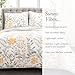 Lush Decor Aprile Reversible Floral Quilt King Size 3 Piece Set King, Yellow & Gray - Bedding Set - Floral Quilt - Cottage Bedroom Décor
