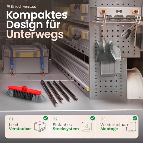 Novaliv Kunststoff Zimmerbesen 30 cm FEINE KUNSTBORSTEN Kehrbesen Rot Saalbesen mit Stiel Steckstiel stabil Saalbesen mit Gewinde für 22mm Besenstiele geeignet Spinnwebenbesen Zimmerbesen Magic Broom