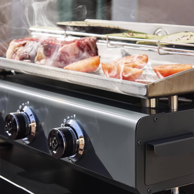 BRASERO BY FAVEX - Plancha gaz Silvia IIG 3 feux inox - 7,5 kW – plaque inox 5 mm – cuisson homogène – surface 67 x 34 cm – 8 à 10 convives