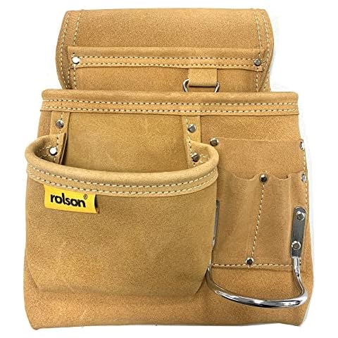 Rolson Leather Tool Organiser Pouch with Hammer Holder Cover