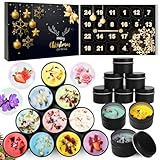 Kerzen Adventskalender 2025 Frauen Adventskalender Duftkerzen Weihnachtskalender mit 24 Duftkerzen Weihnachtskalender Geschenk für Frau Mama Schwester Freundin