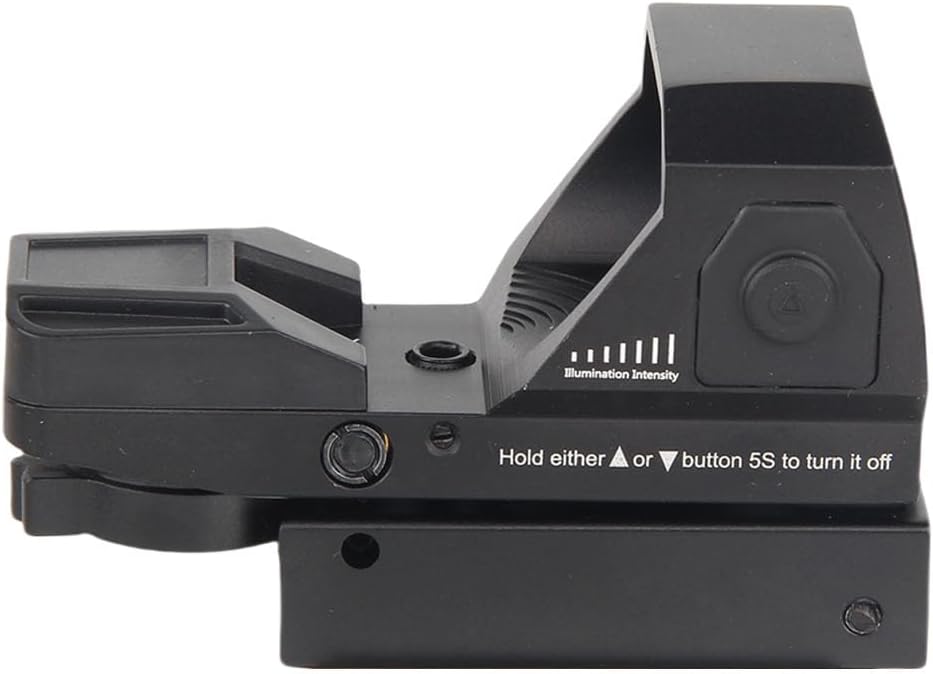 Tactical Reflex Sight, Multiple Reticle Red Dot Sight with Picatinny Rail Mount, Absolute Co-Witness