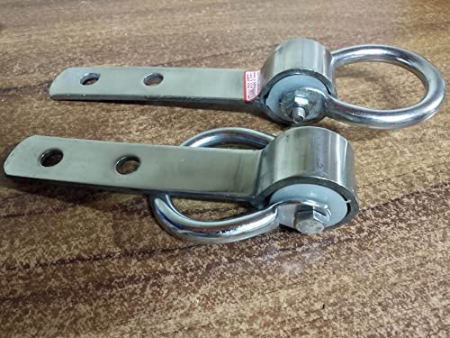 Image of Q1 Beads 2 Pcs Pure Stainless Steel Swing Jhula Kada Ring for Home Hooks Bearing Kada Hanging Hook for Home, Balcony and Patio Use(2 Pcs, SS, Chrome)