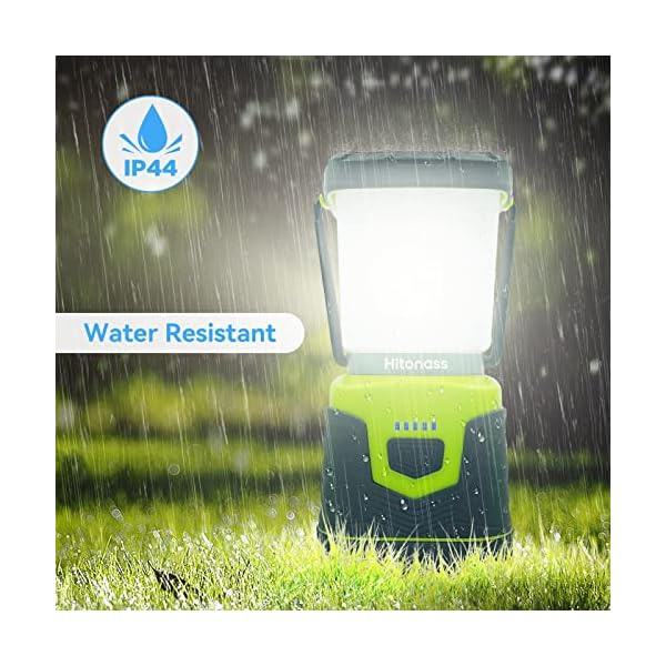 Campinglampe LED Wiederaufladbare Hitonass , 1000lm Superhell Suchscheinwerfer, Camping Licht mit 4 Helligkeiten Dimmbar, Notfallleuchte mit Bügel und Haken für Stromausfällen, Wandern, Notfall, usw. – Bild 6