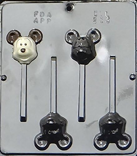 Cartoon Mickey Mouse Head Lollipop Chocolate Candy Mold 233