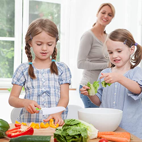 Leking 8 Pcs Wooden Kids Kitchen Knife, Plastic Kids Knife Set Include Wood Kids Safe Knife, Serrated Edges Plastic Toddler Knife, Plastic Potato Slicers, Sandwich Cutter, Y Peeler And Cutting Board #TOP2