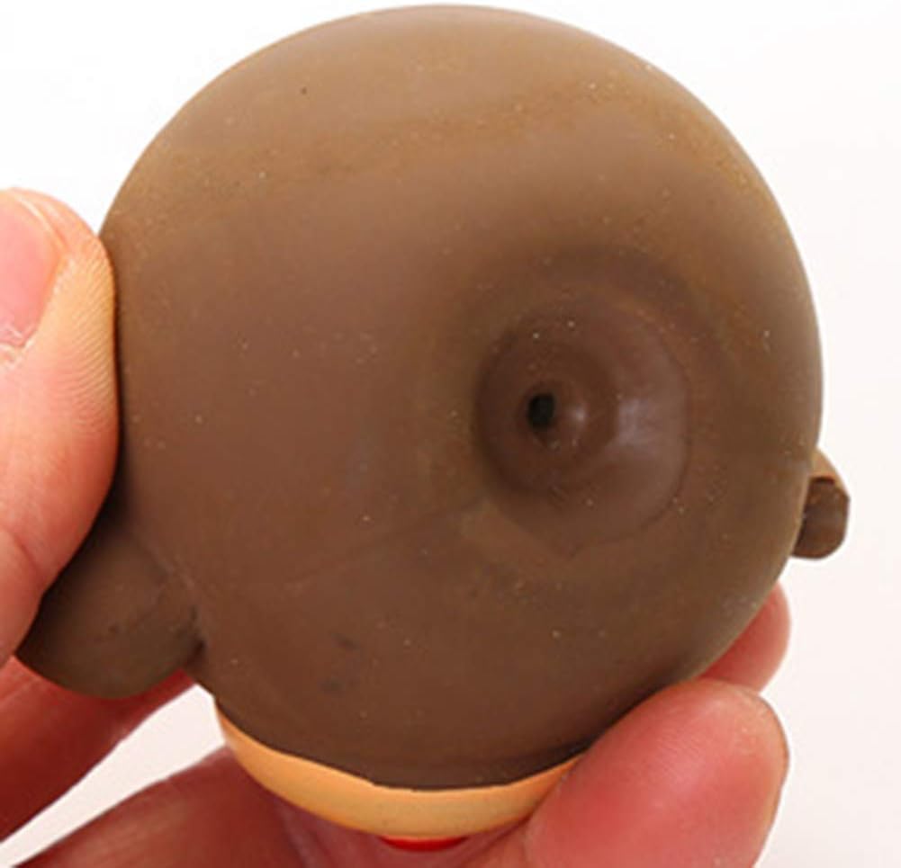 Brown Pet Dog Squeaky Toy, Lovely Monkey Shape Latex Chew Squeaker Toy, Chewing Teeth Cleaning and Training Toy for Dogs Monkey Dog Squeak Toys Pet Supplies 3