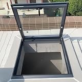 OAKVYNE Finestra Skylight In Lega Di Alluminio, Lucernario Per Tetto Con Vetro Isolante Doppio, Per Mansarda/veranda, Dimensione Personalizzabile, Tetto Inclinato O Piatto(60x50cm/23.6x19.7in)
