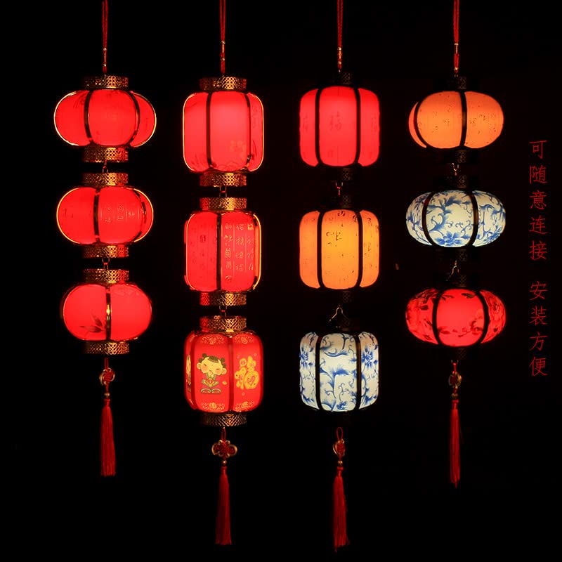 Farolillo rojo tradicional chino, decoración de fiesta de año nuevo, Festival de farolillos de palacio, farolillo hecho a mano DIY, juguete para regalo para niños, sin luz Led-11