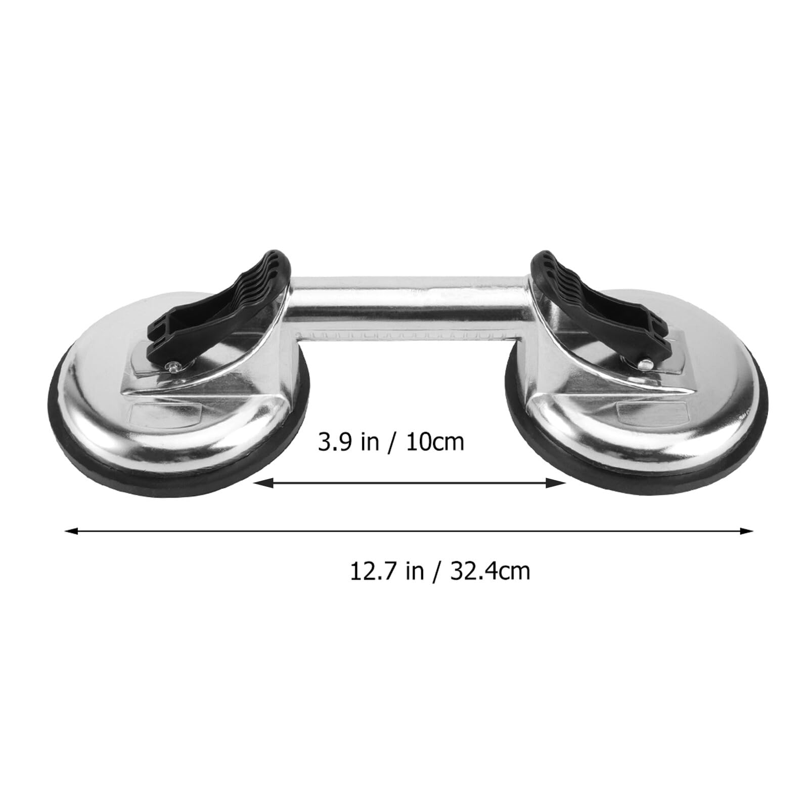 Ipetboom Teller mit Saugnapf Glaszieher Vakuumsaugnapf Glasheber Werkzeug für Glatte Oberflächen Rutschfeste Aluminiumlegierung Griff Stabile Leistung