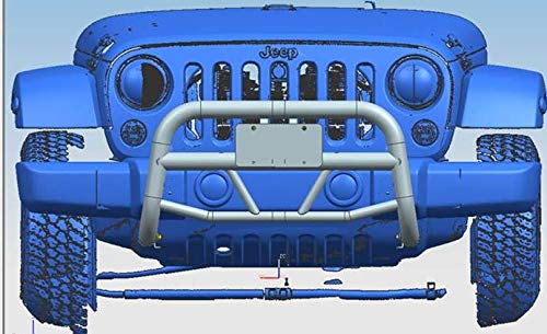 Image of Black Horse Max T Bull Bar Textured Black Compatible with 2010-2017 Jeep Wrangler-MBT-MJ103