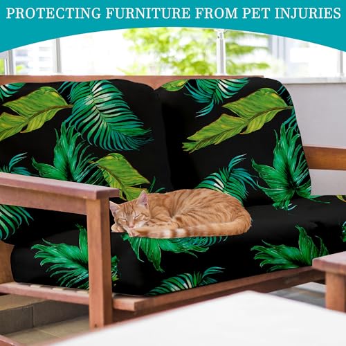 Image of 14 Pcs Stretch Patio Cushion Covers,Outdoor Couch Covers Replacement,Outdoor Couch & Sofa Slipcovers,for Patio Furniture Cushion Covers,Washable Reusable Furniture Protector (Summer,Cover Only)