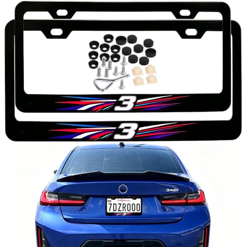 Image of License Plate Frames Cover Compatible with BMW 3 Series Exterior
