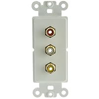 Algopix Similar Product 8 - Decora Wall Plate Insert White 3 RCA