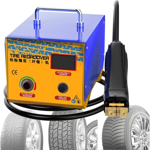 Máquina de reenrutadora de neumáticos 20 B, cortador de goma con cautela de 1000W para neumáticos de tractor de camión, anchura de profundidad ajustable, herramienta de mantenimiento portátil con pant