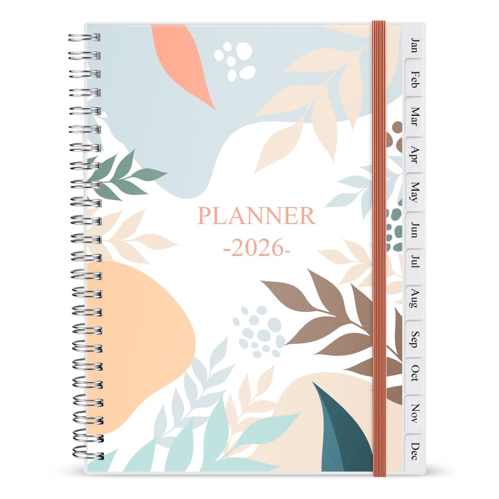 Diary 2026, A5 Weekly/Monthly Planner with Monthly Tabs, 2026 Planner from Jan 2026 to Dec 2026, Twin-Wire Binding,Easy to Organize Your Daily Life,14.8×21cm, Planners 2026 Week to View, 2026 Diary
