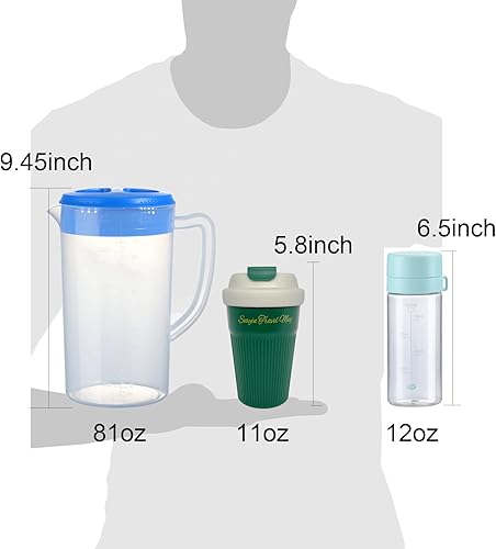 Miniatura 2 de Taza de café de doble pared de 12 onzas con tapa a prueba de fugas, taza de viaje de plástico reutilizable para llevar agua, leche y jugo (12 onzas,