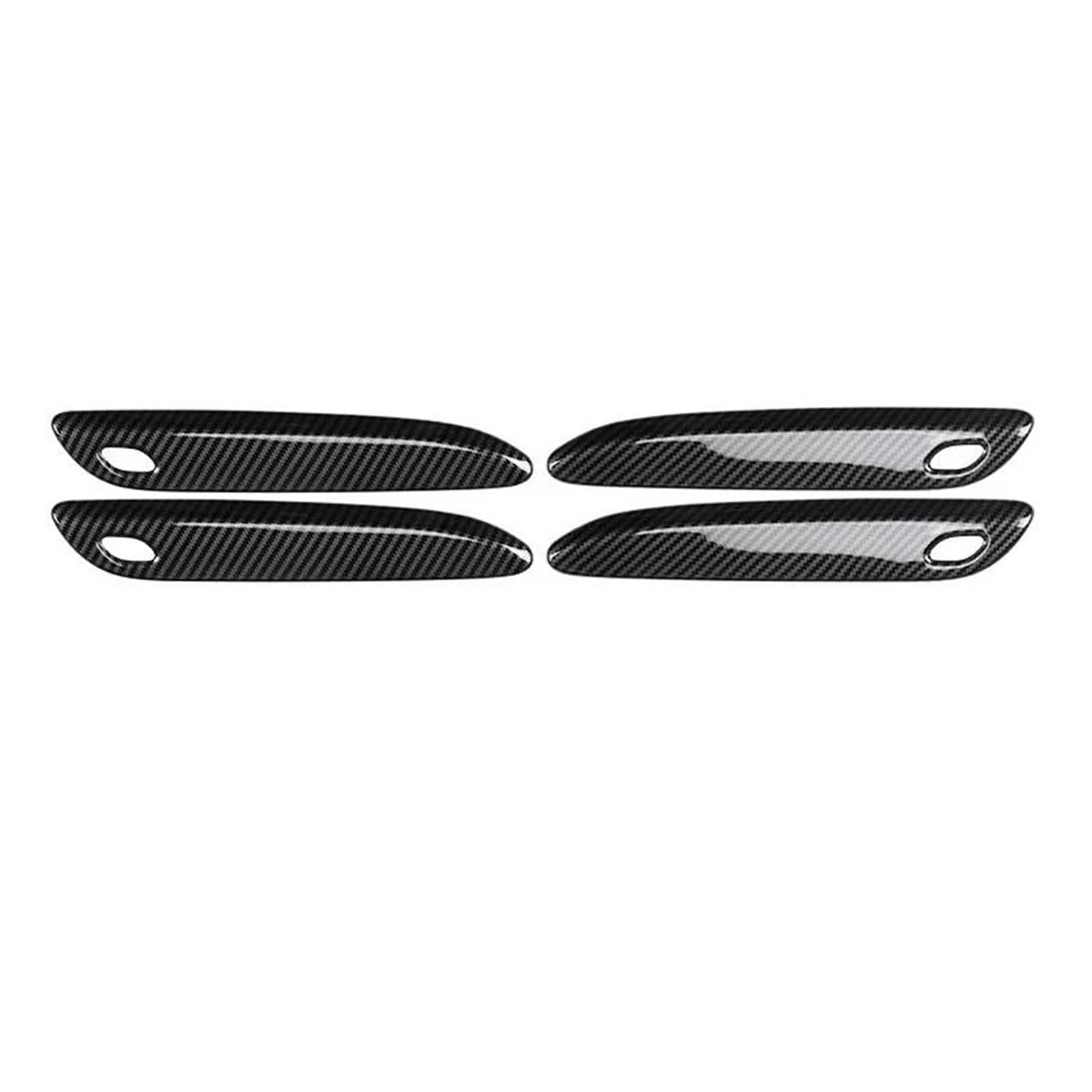 SLIMES Carbon Fiber Car Door Handle Cover Styling Accessories for Benz E S EQE EQS W214 S214 X214 W223 V295 X294 V297 X296 Cover Stickers(Carbon Fiber)