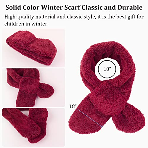 Image of JANGANNSA Fleece Kids Scarf - Warm Winter & Autumn Neck Warmer for Boys & Girls 1-6Y