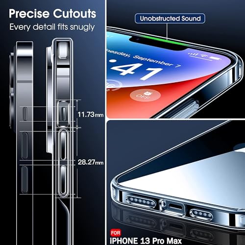 ZedGear Case for iPhone 13 ProMax Silicone Case Clear Transparent Shockproof Scratch Resistant Protective Phone Soft Silicone Slim Cover for iPhone 13 ProMax (Transparent) 7 51rcTpEfTOL