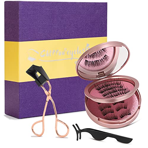 Cils Magnetique Naturel 3d Sans Colle Pour SéCurité RéUtilisable Faux Cils Magnetique Avec Applicateur Le Maquillage Quotidien Ou Les Rencontres, Mariages, FêTes (3 Paires) Cover