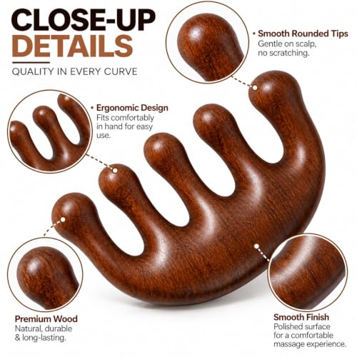 COZIESS Cute Kitty Wooden Comb 1 Piece 1 Pieces - Image 4