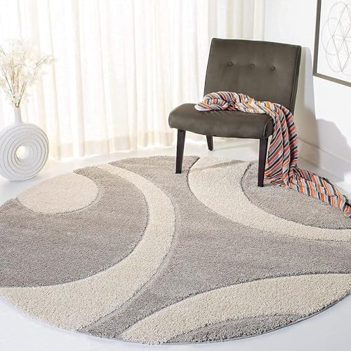 Image of 3x3 feet Soft Area Rug for Living Room and Bedroom, Modern Indoor Floor Carpet with Non-Slip Backing, Comfortable Decorative Home Decor Rug, Easy Clean & Durable- (Moon Beige, Round)