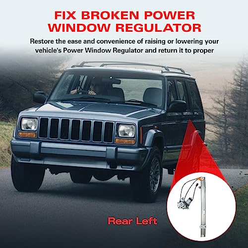 Image of BDFHYK 748-569 Power Window Regulator with Motor Rear Left Driver Side for Jeep Liberty 2002 2003 2004 2005 2006 2007| 55360035AJ, 68059647AB| 02 03 04 05 06 07