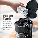 Elite Gourmet EHC-5055 Automatic 5-Cup Brew & Drip Coffee Maker with Pause N Serve Reusable Filter, On/Off Switch, Water Level Indicator - Image 3