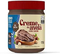 Creme de Avelã com Cacau Zero Açúcar Seu Divino -170g