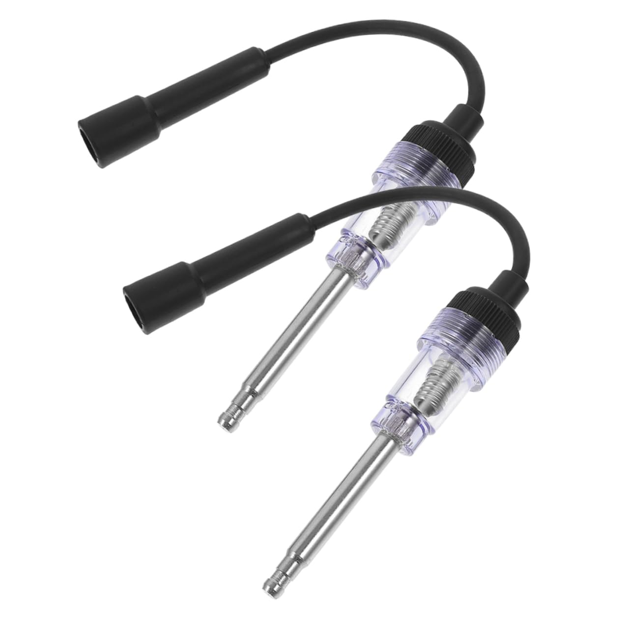 ULTECHNOVO 5 Juegos Probador De Encendido De Coche Cables De Bujía Auto Enchufar Probador Eléctrico Probador De Encendido Del Motor Probador De Chispa En Línea Black Plástico 2 Piezas X 5