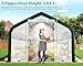 AMERLIFE 34x10x7 FT Large Walk-in Tunnel Greenhouse for Outdoors with Watering System 2 Zipper Rolling Doors, Heavy Duty Greenhouse Upgraded Galvanized Steel Frame 14 Windows, White/Green
