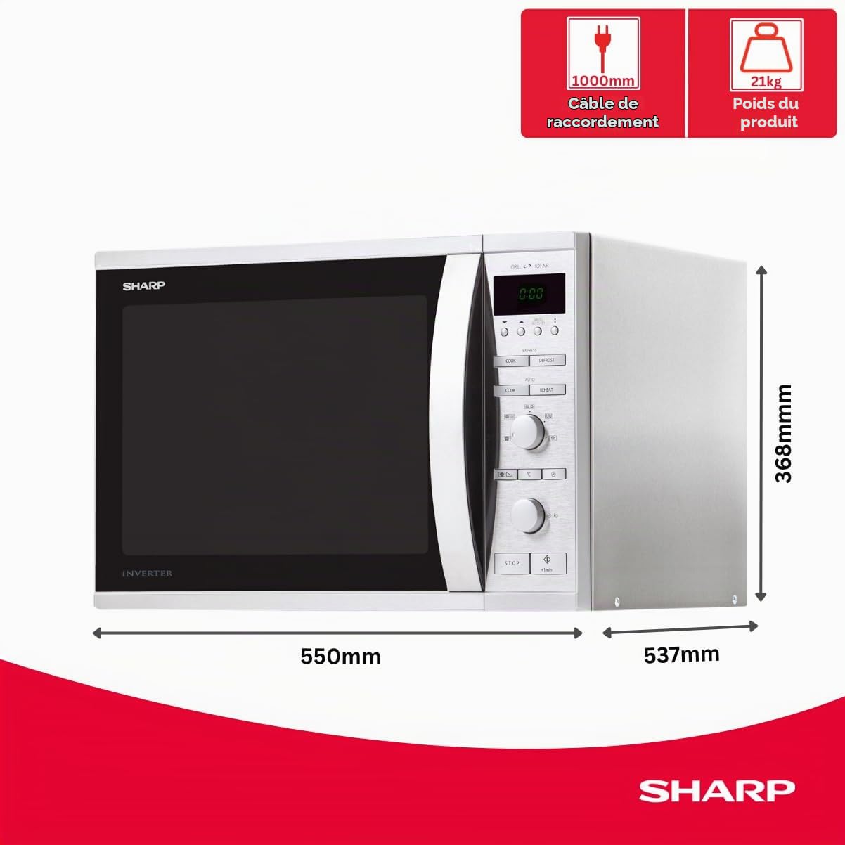 Micro-ondes multifonction SHARP R941STW