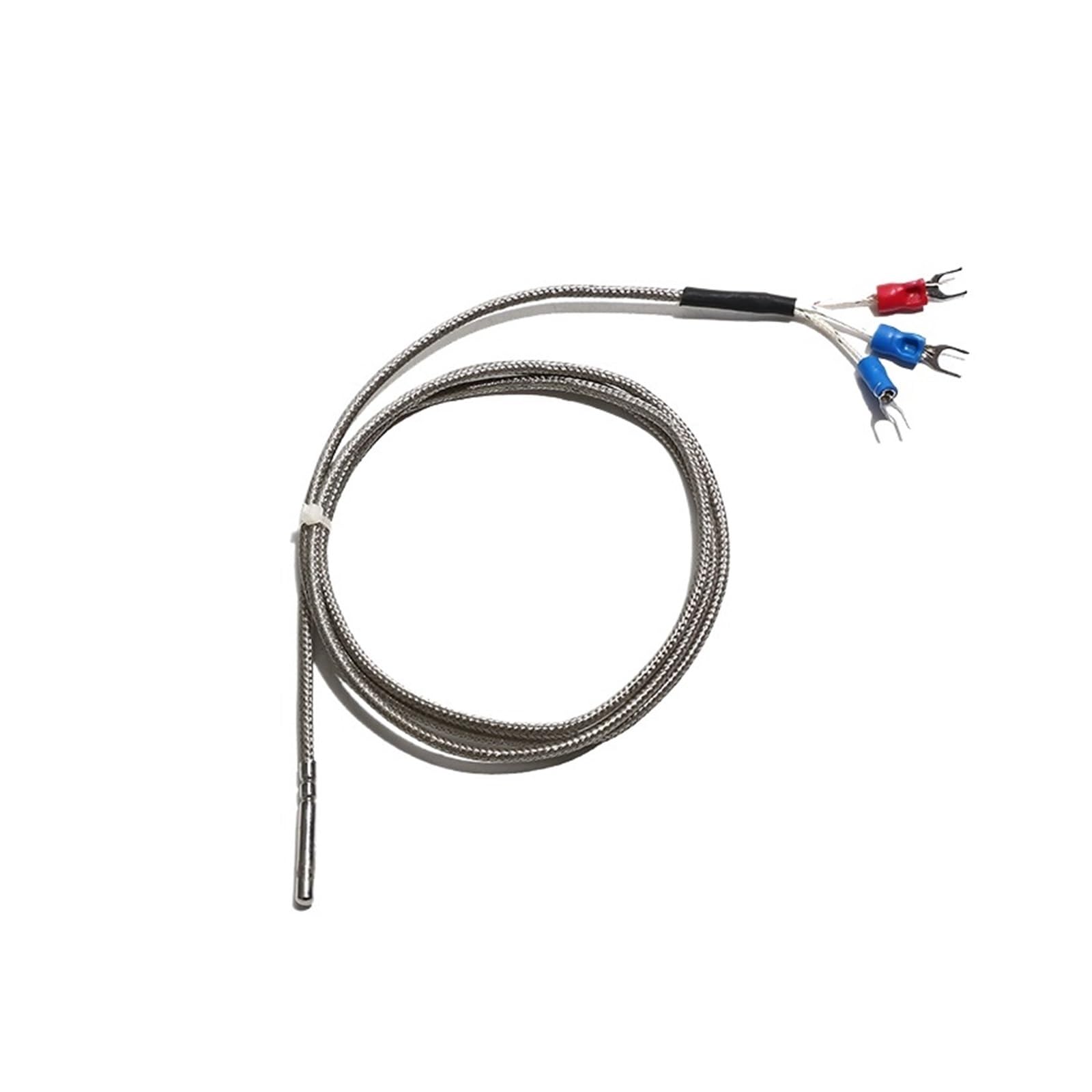 Sensor de medición de temperatura termopar PT100 sonda impermeable 0,5 M 1M cable de conexión 3U terminales B 2B(2M Cable Length,2B Level 0.5mm)