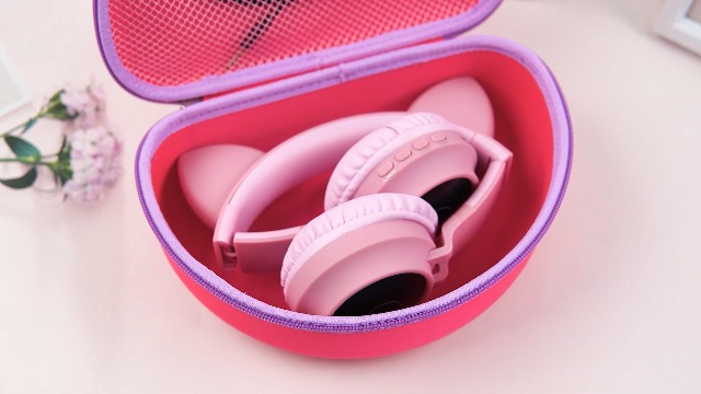 Kopfhörer-Hülle Für Riwbox CT-7 & ähnliche – Hartschale, Flamingo-Design, Mit Netzfach Für Zubehör