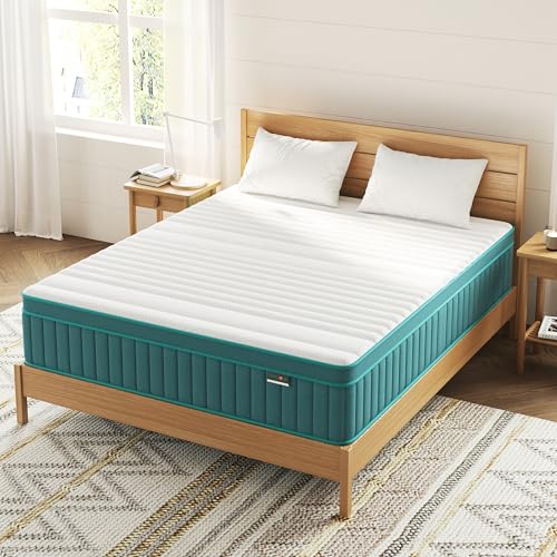 Firm Full Mattress, 14 Inch Cooling-Gel Memory Foam & Pocket Spring Hybrid Mattress,Firm Feel,Full Bed Mattresses in a Box, CertiPUR-US Certified