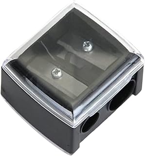 Eyeliner Sharpener Makeup Pencil Sharpener Dual Holes Eye Pencil Sharpener with Cover Portable Cosmetic Pencil Sharpeners for Eyebrow Eyeliner Pencil Makeup Tools