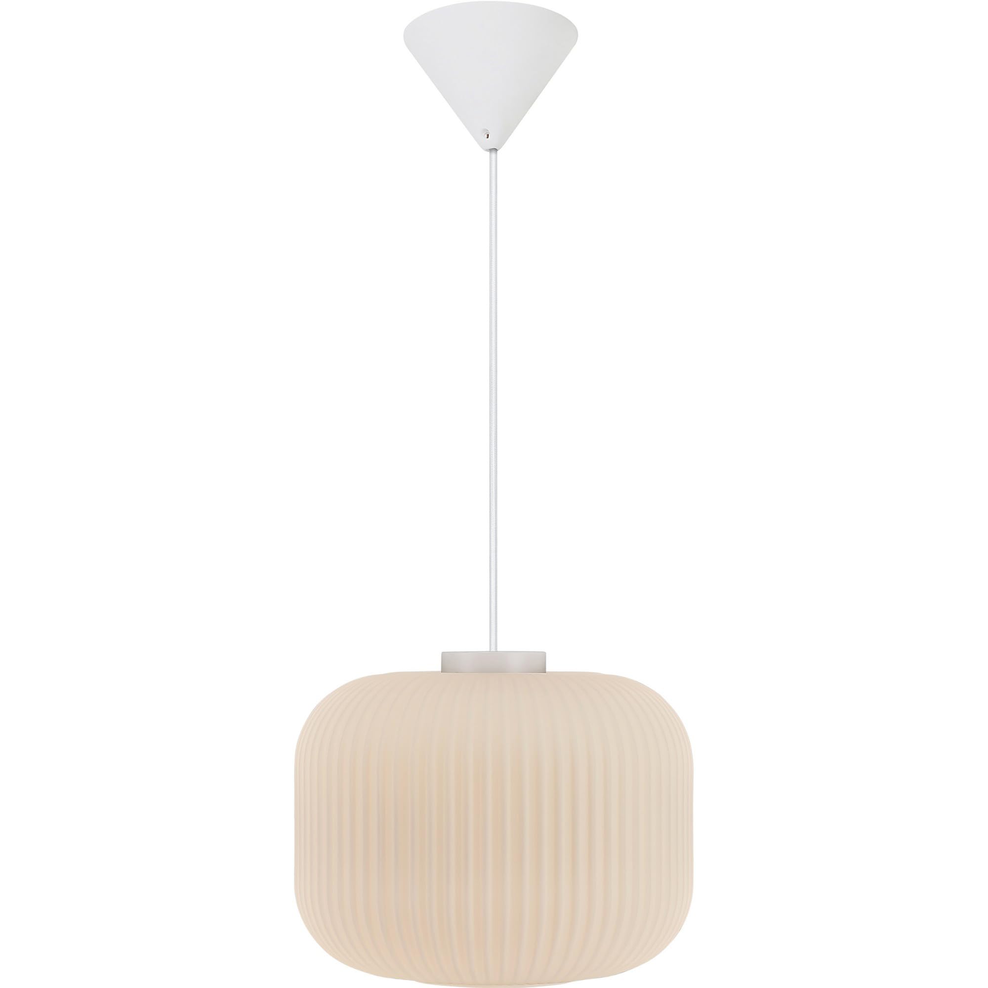 Nordlux Milford Pendant Light Opal White Glass Dining Room E27 Mains 30cm