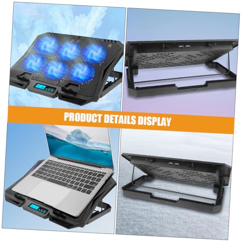 Base para portátil con ventilador silencioso y altura ajustable miniatura 4