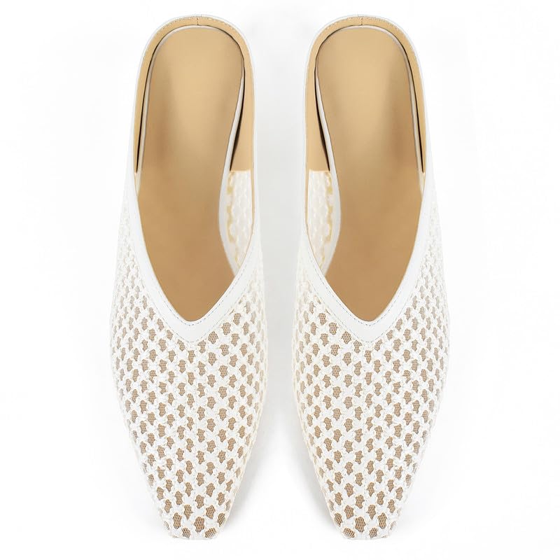 Image of Woven Mules for Women Slip on Comfortabke Metallic Slides Ladies Trendy Square Toe Hidden Wedge Mules