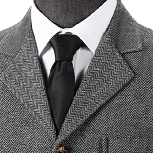 Mens Vintage Tweed Suit Vest Herringbone Workwear Western Classic Waistcoat Work Lapel Suit Vest with Pockets3