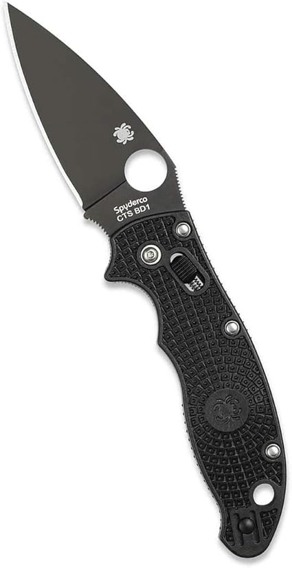 Amazon.com: Spyderco Manix 2 Lightweight Signature Folding Knife with 3.37" CTS BD1 Black Steel Blade and Black FRCP Handle - PlainEdge - C101PBBK2 : Tools & Home Improvement