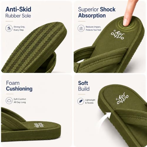 Image of ORTHO JOY Men Doctor Ortho slippers | Extra Soft comfortable and stylish flip flop slippers for Men in exciting colors |Lightweight | Anti Skid | Daily Use Chappal