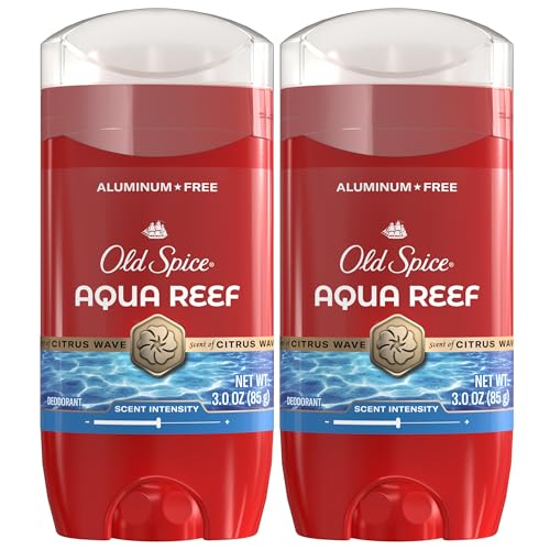 Image of Old Spice Aluminum Free Deodorant for Men, 24 /7 Odor Protection, 24 /7 Freshness & Lasting Scent, Aqua Reef with Cypress Scent, 3.0 oz (Pack of 12)