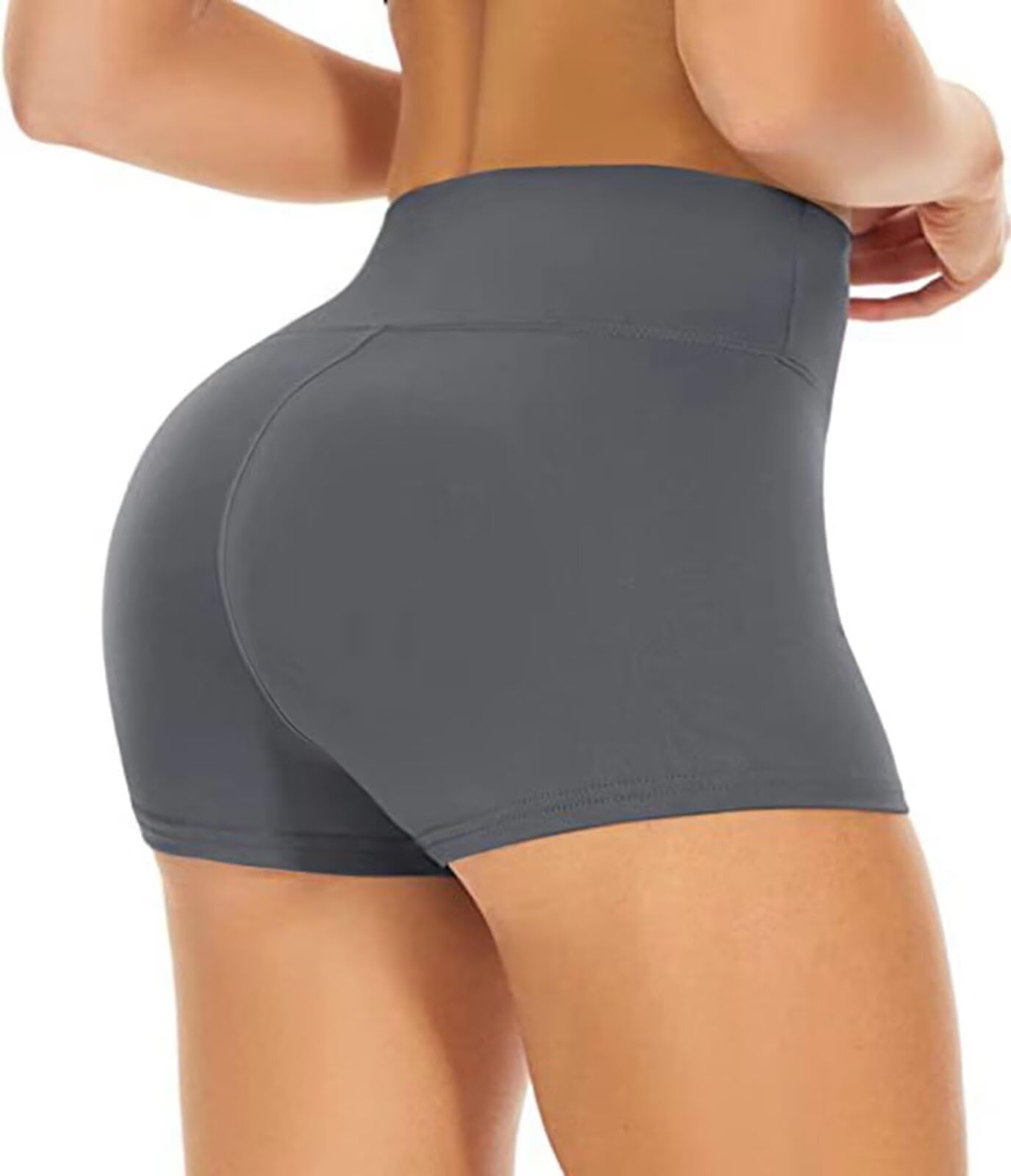 Workout Biker Shorts for Women 3" High Waisted Tummy Control Stretchy Short for Gym Yoga Volleyball Cycling