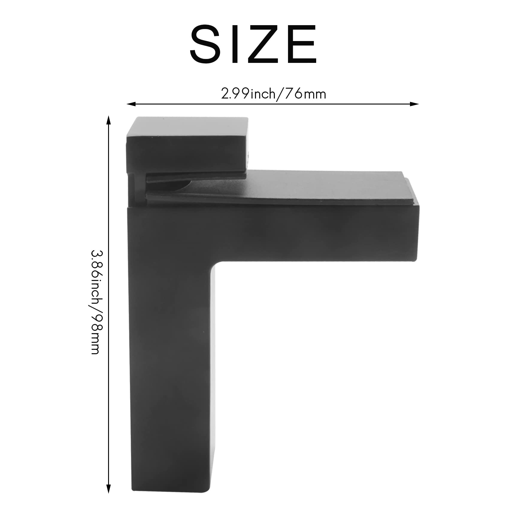 10 Piezas Soporte de Estante de Madera/Vidrio Ajustable Soporte de Pared de Montaje Pesado Soporte Flotante para Estantes Gruesos de 3-28 mm, Negro