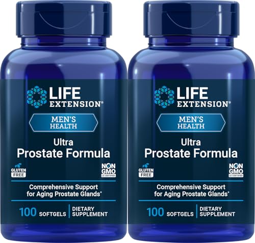 Life Extension Ultra Prostate Formula, 100 Softgels (Pack of 2) - Natural Supplement for Men