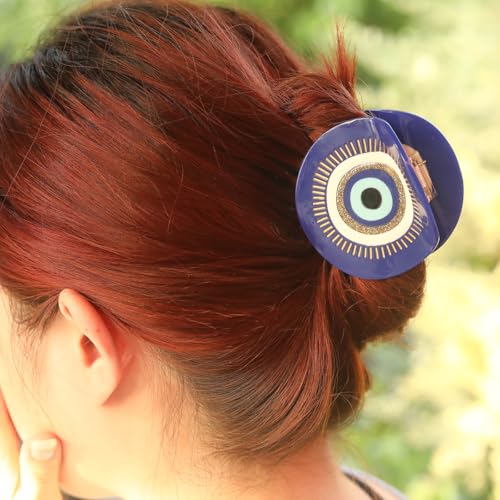 Evil Eye Hair Claw Personalized Acetate Hair Claw Clip with Evil Eye Design for Women Gift, 1 Piece