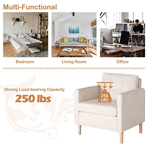 Sillón Plegable Tela Blanco miniatura 7